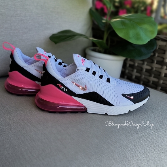 Bling Nike Air Max 270 Sneakers Shoes Customized With Crystals Women's New - Picture 8 of 8